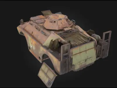Deserted Sentinel  Lone Watcher in a Forgotten Landscape 3D model