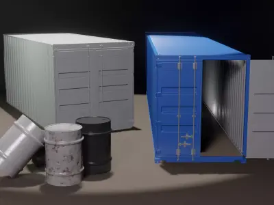 Container barrel 3D model