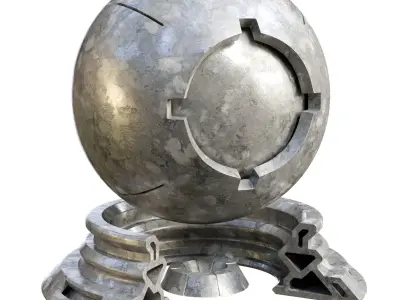 Patina Materials 15-16 - PBR - Seamless - 4k - SBSAR Low-poly 3D model