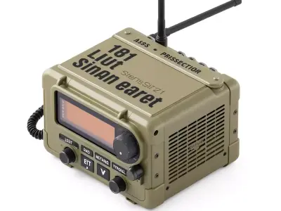 Military Tactical Field Radio Model Low-poly 3D model