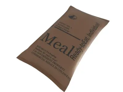 military Food dry package PBR Low-poly 3D model