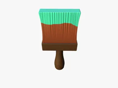 Cartoon Paintbrush Free low-poly 3D model