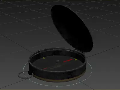 compass cartoon 3D model