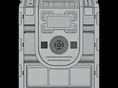 SciFi Battery 3 3D model
