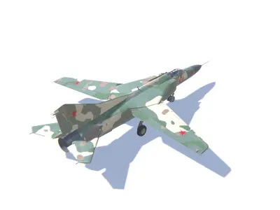 MIG-23 Flogger Jet Fighter Aircraft Low-poly 3D model