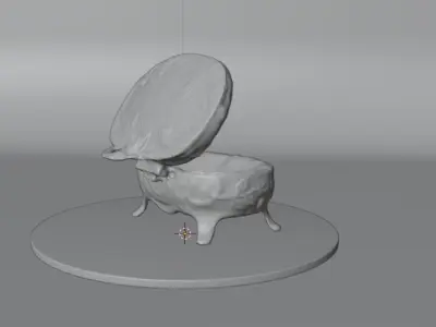 Golden chest 3D model