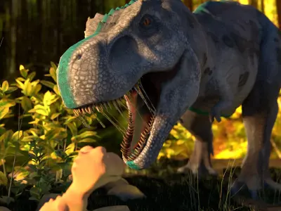 T-rex Low-poly 3D model