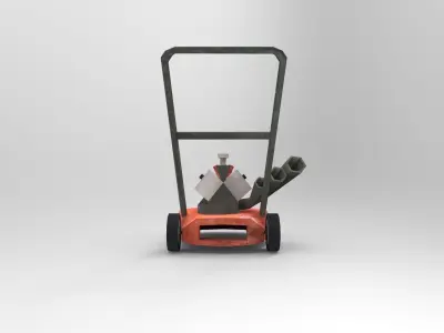 Tuned Lawnmower  Low-poly 3D model