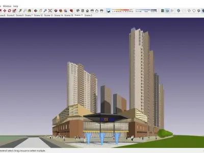 Sketchup Commercial Complex Q2 3D model