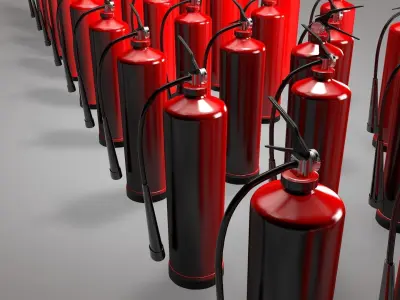 Fire Extinguisher Cylinder 3d Modeling Low-poly 3D model