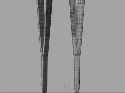 Robotti Brown Forceps  ENT Surgical Medical Instrument 3D Model 3D model