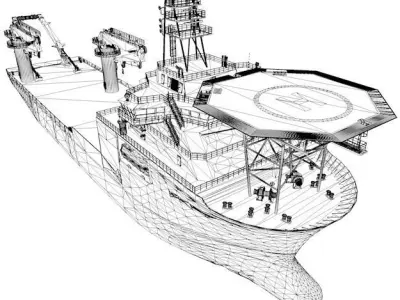 Construction vessel 3D model