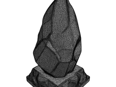 Glowing Crystal Lamp Decor Low-poly 3D model