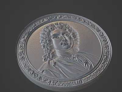 Diderot Medallion 3D print model buy