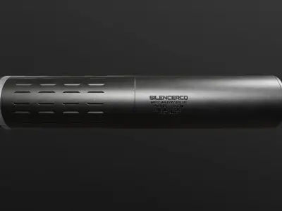 SilencerCo Hybrid 46 Suppressor Low-poly 3D model