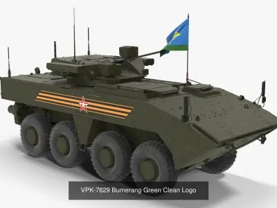 VPK-7829 Bumerang Green Collection 3D Model Pack