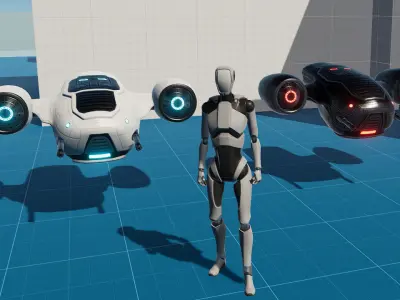 Sci Fi Robot Drone  Low-poly 3D model