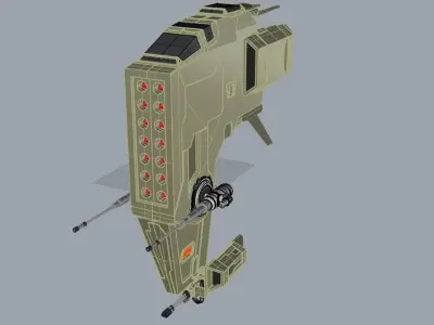 Spaceship 001 3D model by jaggeduniverse