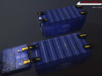 Container Low-poly 3D model purchase