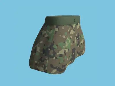Camouflage Female Skirt - Character Fashion Design Low-poly 3D model