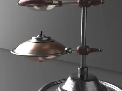 Antique Laboratory Distillation Set Low-poly 3D model