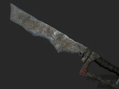 Orc Sword Low-poly 3D model