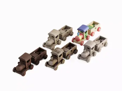 Wooden Toy Train Pack