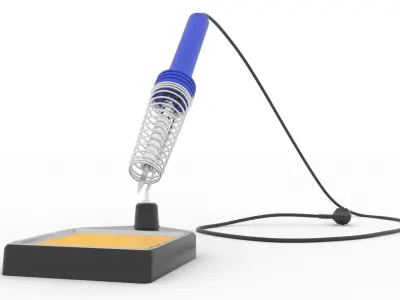 Soldering iron Low-poly 3D model purchase
