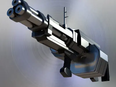 Assault Rifle Minigun 3D model