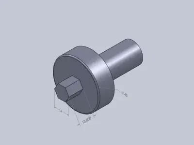 straight hexagonal tool Free 3D model