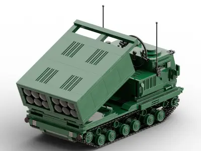 MocBricks3D - Lego MLRS M270 3D print model