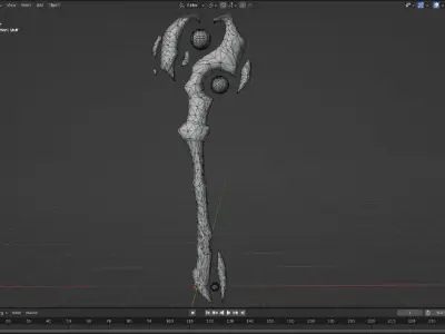 Magic crystal orb staff weapon In 6 color schemes Low-poly 3D model