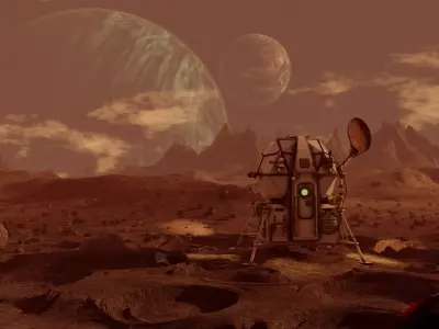Dummy space lander Free 3D model