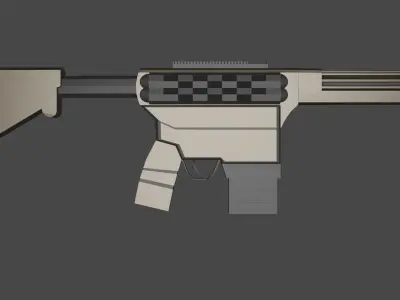 Low Poly Rifle Asset Pack Now Low-poly 3D model