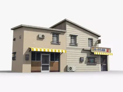 Japanese House x16 Low-poly 3D model purchase
