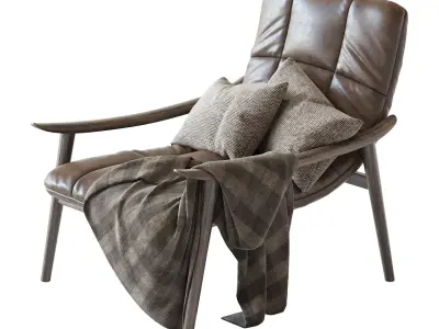Fynn Saddle Armchair from Minotti 3D model buy