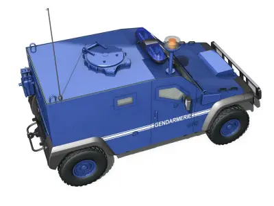 Auverland Panhard PVP - Gendarmerie 3D model