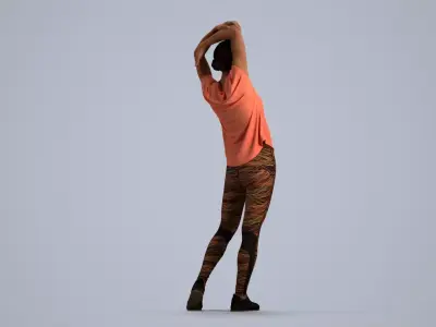 00070Gabriela003 - Adult Black woman exercising in summer 3D model