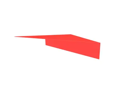 Paper Plane v4 006 Low-poly 3D model