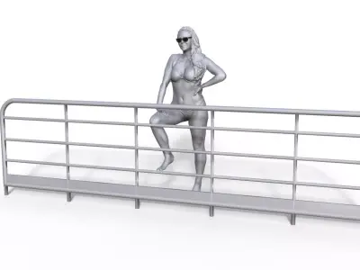 Figure for ship model diorama railway museum Charlotte Typ A 3D print model