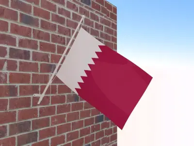 Flag of Qatar 3D model
