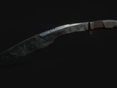 Kukri Blade Low-poly 3D model