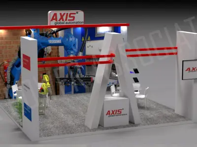 Exhibtion stand trade expo booth stall 3D model