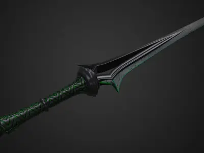 Dark sword Low-poly 3D model get