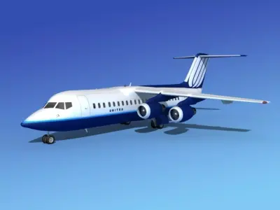 BAe 146-300 United Airlines 2 3D model