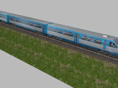 RA-2 rail bus Low-poly 3D model