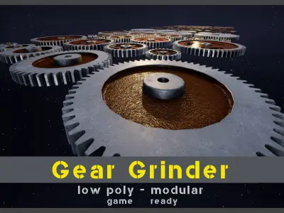 Gear Grinder Asset Pack Low-poly 3D model