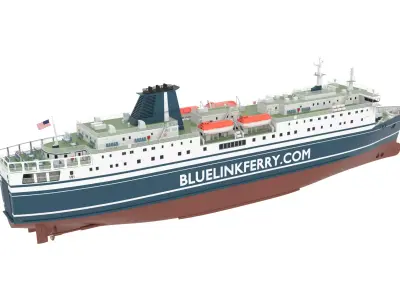 Ferry Ship 3D model