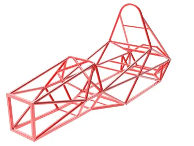 Formula SAE Chassis CAD Model Ready for FEA and Customization 3D print model