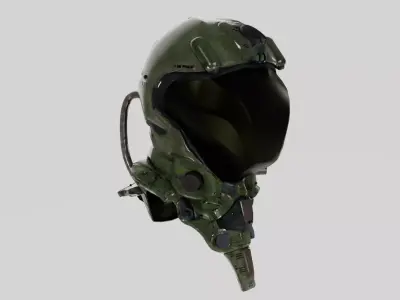 Si-Fi Helmet 3D Model Low-poly 3D model